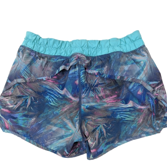 Ivivva Lululemon Girls Lightning Stride Athletic Shorts Sz 14 Blue Workout Cheer - Picture 6 of 9